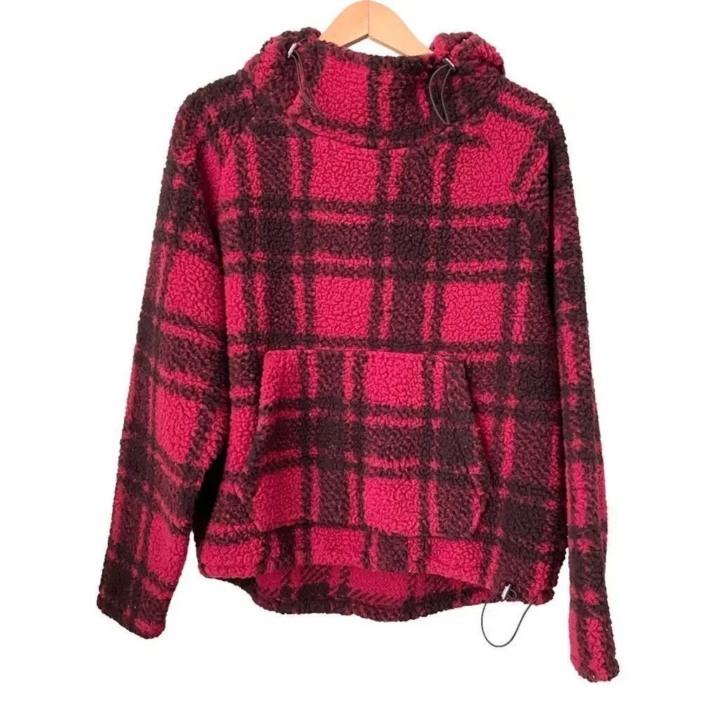 PINK Victoria's Secret Cowl Neck Sherpa Hoodie Sweater in Size Medium